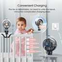 Ausic Misting Portable Stroller Fan, 100ml Mister Fan for Stroller, Safe Rechargeable Battery Baby Fans, Baby Essentials, Clip on Fans with Water Spray for Car Seat, Crib, Treadmill, Outdoor, Beach