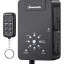 DEWENWILS 60W Low Voltage Transformer with Remote Control, 120V AC to 12V DC, Dusk to Dawn Sensor & Timer, Weatherproof Low Voltage Landscape Transformer for Spotlights, Garden Lights, Pathway Lights