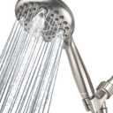 6 Spray Modes High Pressure Handheld Showerhead Set Upgraded 5 Inches Shower Head with Handheld Spray Brushed Nickel Handheld Shower Head 60 Inches Stainless Steel Hose-1-Min Install