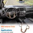 JeCar Wood Interior Trim Accessories for 2019-2025 GMC-Sierra 1500 & 2020-2024 GMC-Sierra 2500HD/3500HD & 2021-2024 GMC-Yukon - ABS Interior Decoration Upgrade