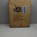 3-Panel Indoor Foldable Dog Fence for Stairs, Hallways, or Doorways - 54x24-Inch Wood Freestanding Dog Gates by PETMAKER (Brown)