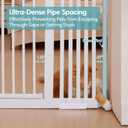 No Pawblems 55.1" Extra Tall Pet Gate for Cat/Dog, 29.9-44.4" Wide Auto Close Tall Cat Gate, NO Drilling Pressure Mounted for Doorways/Hallways, 1.37" Narrower Bar Spacing, White