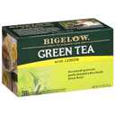 Bigelow Tea Green with Lemon Tea Bags, Caffeinated, 20 Count, Pack of 6, Best By: NOV 2028