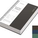 EMSHOI B5 Spiral Notebook College Ruled Lined Journal, Large 7.48" X 10.15", 300 Pages/150 Sheets, 100gsm Thick Paper, Waterproof Hardcover, for Office School Women Men Work Writing Notes, Coffee