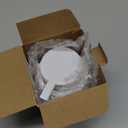 Matte White Round Soap Dispenser for Kitchen & Bathroom – 9 oz Refillable Resin Pump Bottle for Dish Soap, Hand Soap, Shampoo, Conditioner – Modern Countertop Dispenser with NonSlip Protective Pads