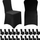 Vencede 30pcs Black Stretch Spandex Chair Cover, Chair Covers for Wedding, Universal Fitted Chair Cover Protector for Party, Banquet, Event, HotelBlack 30PCS