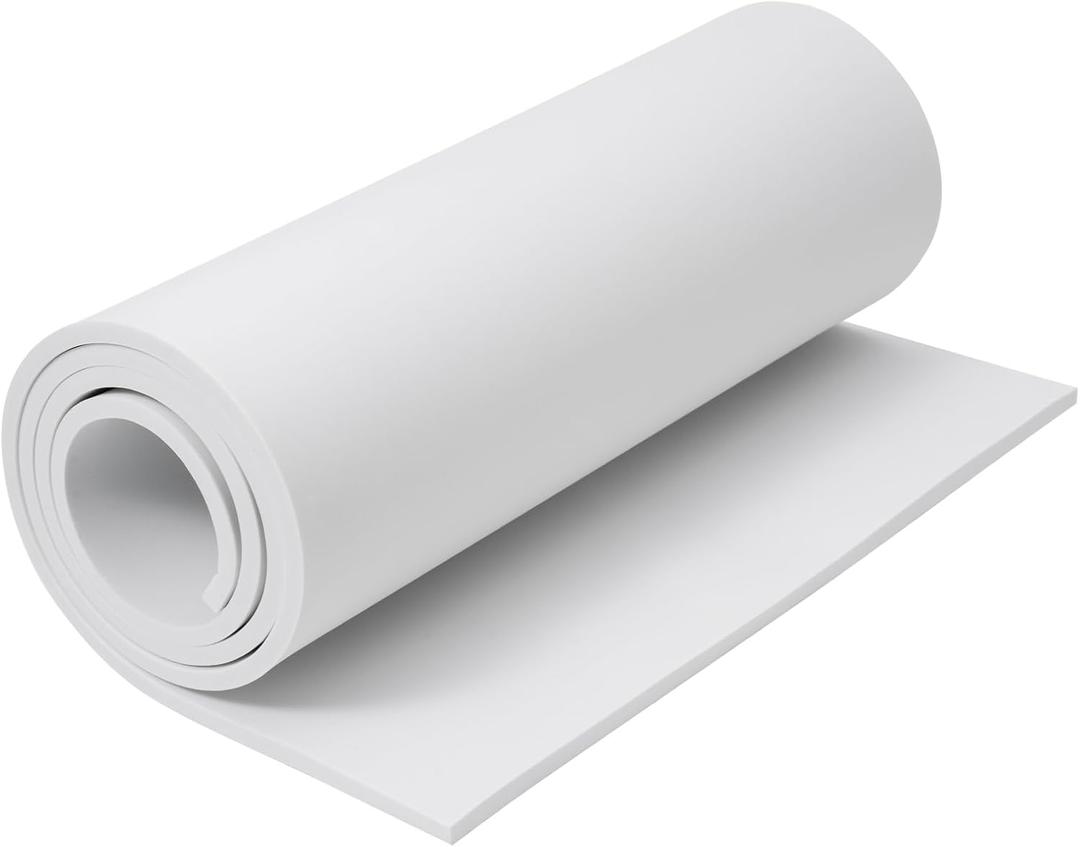 AMZQNART EVA Foam 8mm, Cosplay Foam 16 x 59in (6.5sqft) White, Suitable for Large Cosplay Modeling, DIY Projects, Crafts, Ultra High Density 90 kg/m3