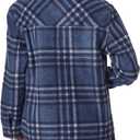 WallFlower Casual Fleece and Plaid Shackets Jackets Juniors for Women, Soft Button-Down (XL)