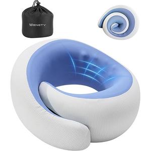 WENGTY Neck Pillow for Traveling,Travel Neck Pillow for Airplanes,Pure Memory Foam,Neck Pain Relief,Ergonomic Support for Long Flight