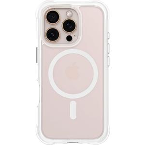 ORNARTO Air Case for iPhone 16 Pro Clear, Compatible with MagSafe, Military-Grade Drop Protection Cover with Built-in Air, White