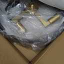 HOXIYA Farmhouse Chandelier, Adjustable Height Pendant Light Fixture, Convertible Semi Flush Mount Ceiling Light, 4 Light Modern Black and Gold Chandeliers for Dining Room Kitchen Foyer Entryway