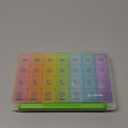 AUVON iMedassist Moisture-Proof Weekly Pill Organizer 4 Times a Day, Large 7 Day Pill Box Case with Portable Design for Travel, Removable Individual Containers Hold Vitamins, Supplements, Medications