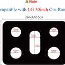 Stove Cover For 30 Inch LG Gas Range Model LRG3093 LRG3095 LRG3061 LRG3193 LRG3085 LDG3036 LDG3016 LRG3193 LRG3194, Upgraded 0.4MM Thickness Reusable Stove Burner Covers For LG Stove Protector