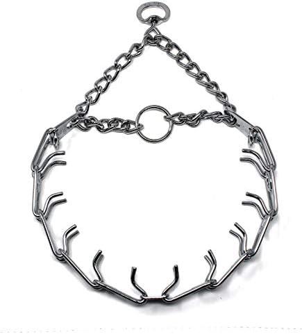 Herm Sprenger Prong Dog Training Collar Ultra-Plus Chrome Plated Steel Pet Pinch Anti Pull Collar for Dogs Made in Germany 22in x 3.0mm (Neck Size up to 18in) Medium, 2 Pack, Silver