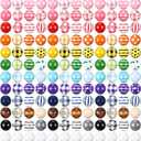 XunYee 240 Pcs Beads for Pens 16mm Wooden Beads for Christmas Craft Gift with Large Hole Round Colorful DIY Craft Gift for Pen Bead Keychains Necklace Bracelet Jewelry Making Supplies