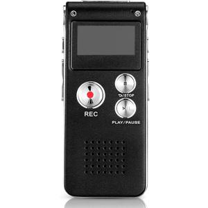 Ghost Hunting Equipment Paranormal Equipment for Ghost Hunting Digital EVP Voice Activated Recorder Rechargeable Recorder Device with Microphone, 8GB(Black)