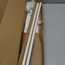 TYRON 2 Pack Screwed Sash Curtain Rod Adjustable 18-30 Inch, 3/8 In. Diameter, French Door Curtain Rods (White)