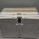 4 Tier Plastic Storage Bins with Lid 23QT, Stackable Storage Containers with Wheels, Folding Storage Boxes, Collapsible Storage Bins, Closet Organizers and Storage for Living Room,Office,Dorm (White)