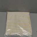 Simple&Opulence Yarn Dyed Striped Cotton Muslin Throw Blanket for Bed, Couch, Knit Woven Blanket with Tassels Soft Lightweight Cozy Pre-Washed Breathable Farmhouse Decoration for All-Season(Yellow) 45x45