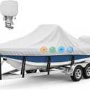 1300D Waterproof Center Console Boat Cover for 20'-22', Gray