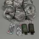 KNONEW 2-Pack 360 LEDs Christmas Net Lights 13ft x 6.6ft Outdoor Mesh Light Connectable Waterproof 8 Modes & Timer Plug-in Net Fairy Lights for Bushes Garden Party Wedding Holiday,Warm White (2*360 LED Net Lights, Warm White)