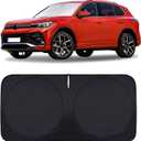 INSAUTO Sunshade for Volkswagen VW Tiguan 2018-2023 2024 2025 Sun Shade Windshield Cover, Foldable Front Window Shield Fit Tiguan SUV Sun Visor Blocks UV Rays Car Accessories