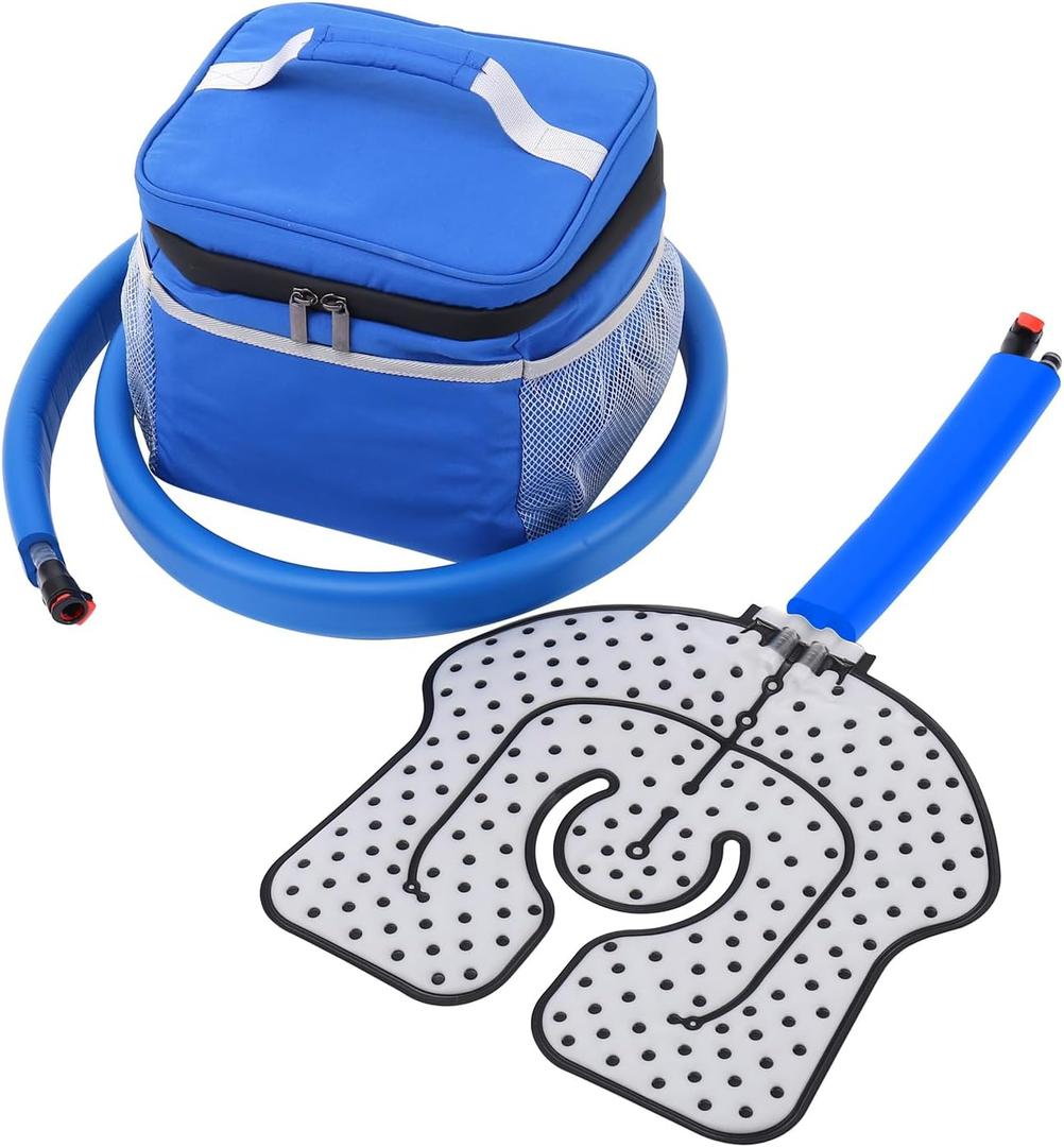 Medical Cold Therapy System Ice Machine for Knee Pain Relief Cryotherapy Freeze Kit with Universal Pad for Shoulder Ankle Back Hip Leg Arthritis Swelling Injury Recovery (Azure)