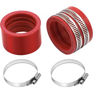 2PCS Motorcycle Carburetor Intake Manifold Interface Inlet Pipe Intake Manifold Rubber Carb Manifold Spare Part for Dirt Bike ATV Go Kart Motorcross (Red 35mm)