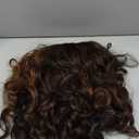 SEVENCOLORS Wigs for Black Women Afro Short Curly Bob Wigs Synthetic Hair African American Wig Natural Looking Glueless Big Curly Wigs(Brown Mixed Blonde)