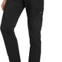 TBMPOY Women's Hiking Cargo Pants Lightweight Water Resistant Quick Dry Fishing Camping Travel Work Pant with 6 Pockets, Large