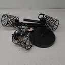 Dimmable Farmhouse Floor Lamp, Industrial Floor Lamp for Living Room with 3 X 6W LED Bulbs, 3 Light Rustic Standing Tall Lamp for Bedroom, Office, 68", Black 