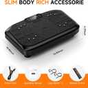Vibration Plate Exercise Machine 450 Lbs Capacity, 199 Speeds Workout Vibrating Plate for Lymphatic Drainage Weight Loss, Full Body Shake Platform Machines for Women Men
