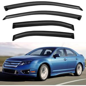 YQAUTEC Window Visors Rain Guards Shield for 2006-2012 Ford Fusion, 2007-2013 Lincoln MKZ, 2006-2010 Mercury Milan, 2006 Lincoln Zephyr Window Wind Deflectors Vent Shades, YD-143