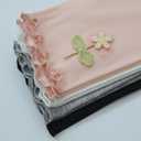 WEONEDREAM 2 Packs Girls Capris Leggings Breathable Soft Toddlers Cropped Pants for Summer (056-black-white)