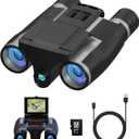 Anweller Binoculars with Camera, 12x32 High Powered Compact Binoculars for Adults and Kids, for Bird Watching, Cruise Ship, Hunting, Travel, Hiking, Sport Games, Concert, with 8GB Card