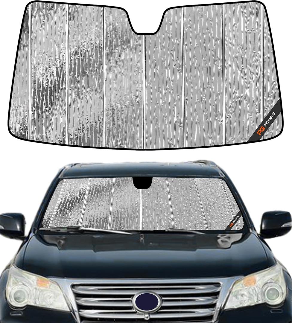 Pigenius Windshield Sun Shade for Lexus GX460 2010-2023, Custom Front Window Sunshade - AstraGuard