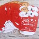2 x Valentines Day Cards for Kids School, Funny Cookies Milk Gift Tags Party Favors Decoration, Valentine Exchange Card, Birthday, Graduation, Easter Treats Decor, Cute Classroom Gifts Decor