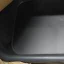 Extra Large Litter Box with High Sides 23.23" Lx16.54 Wx4.33 H, ABS Low Entry Senior Litter Pen Jumbo Pet Safe Litter Boxes Tray for Kittens to Senior Cat, Elderly and Fat Cat (Black)