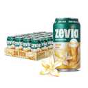 Zevia Zero Sugar Soda, Cream Soda, 12 oz Cans (24-Pack) Naturally Sweetened, Non-GMO Project Verified, Gluten-Free, Vegan, BB 06-05-27