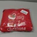 4Pcs Newborn Baby Girls Christmas Outfit Headband Romper Tutu Dress Leg Warmer Set for Baby Girl 0~24 Months (Red, XL)