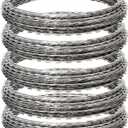 Razor Wire 250FT, Galvanized BTO-22 Razor Wire Fence Stretched Ribbon Barbed Wire Coils for Farm, Fence, Garden