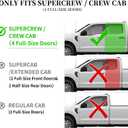 4PCS Window Rain Guards Compatible with Ford F-150 2015-2026 SuperCrew, Outside Tape-On Mount Vent Deflectors Visors Accessories (Fit for F150 Super Crew 2015-2026)