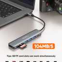 USB C Hub Multiport Adapter, CableCreation 7-in-1 USB C HDMI Hub with 4K 30Hz HDMI, 100W PD, 3 USB 3.0 5Gbps Data Ports, SD/TF Cards Reader for MacBook Pro/Air, iPad Pro, Pixelbook, XPS