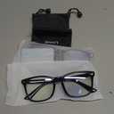 livho High Tech Blue Light Glasses - Advanced Blue Light Blocking Computer Glasses - Screen Fatigue & UV Protection (*B9 Light Black + Dark Purple)