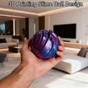 3D Printed Fidget Ball Toy, Sensation Stress Decrease Gear Sphere Fidget Toy with Liquid Flow Effect, Twistable Desk Toys for Anxiety Relaxation Office Home Travel (Green)