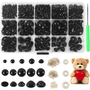 Yexixsr 566PCS Safety Eyes for Amigurumi, Various Sizes Crocheting Safety Eyes and Noses with Washers, for Teddy Bear, Stuffed Doll, Crochet Toy and Plush Animal