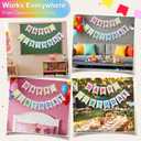 2 x Happy Birthday BannerPreStrung Burlap 9ft Birthday Decorations & Reusable Birthday Sign for Men, Women & Kids | Party Supplies Backdrop (Colorful)