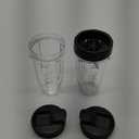 Replacement 24oz Blender Cup with Sip & Seal Lid For Nutri Ninja BL450 BL456 BL480 BL482 BL640 BL642 BL682 BN401 BN751 BN801 Foodi SS101 SS151 SS351 SS401 Ninja Blender Auto IQ Blade, 2-Pack