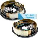 Electric Trailer Brake Assembly 10" x 2.25" for 3500lbs Trailr Axle,4 Holes Mounting,Trailer Brakes 3500lb axle Kit 1 Pair (1 Right + 1 Left)
