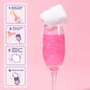 Cotton Candy Glitter Drink Bombs, 4 pc Purple Glitter Grape Flavor & Blue Glitter Blueberry Flavor, Edible Glitter for Drinks Cocktails Sparkling Beverages, Birthday Party Decoration Wedding Supplies (EXP 12/11/26)